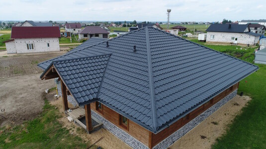 Крыша для дома BUDMAT Ferrara Графитовый X-MATT 455 - фото 3